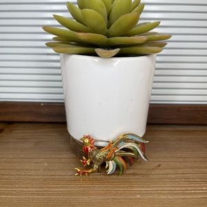 Rooster Brooch